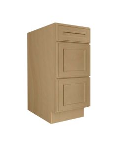 Craftsman Natural Shaker Vanity Drawer Base Cabinet 12" Midlothian - RVA Cabinetry