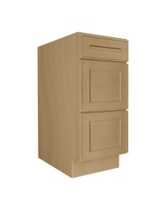 Craftsman Natural Shaker Vanity Drawer Base Cabinet 15" Midlothian - RVA Cabinetry