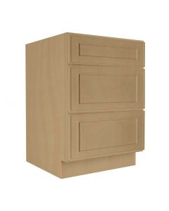 Craftsman Natural Shaker Vanity Drawer Base Cabinet 24" Midlothian - RVA Cabinetry