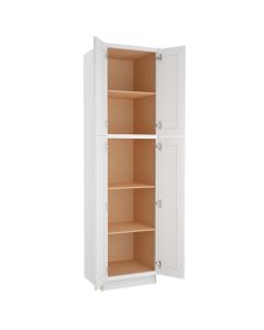 Craftsman White Shaker Utility Cabinet 24"W x 84"H Midlothian - RVA Cabinetry