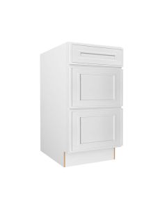 Craftsman White Shaker Drawer Base Cabinet 18" Midlothian - RVA Cabinetry