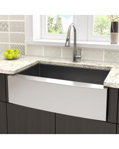 F012HK2 Luxury 33 Inch Stainless Steel Farmhouse Sink Midlothian - RVA Cabinetry