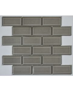 Grey Porcelain Mosaic Subway Tile Midlothian - RVA Cabinetry