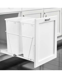 2-35 Quart Waste Containers with Full Extension Slides - Fits Best in B18 Midlothian - RVA Cabinetry