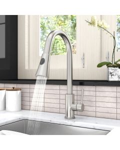 Luxury K501QY1 Single Hole Kitchen Faucet with Pull-Down Spout Midlothian - RVA Cabinetry