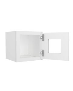 Key Largo White Wall Open Frame Glass Door Cabinet  12"W x 12"H Midlothian - RVA Cabinetry