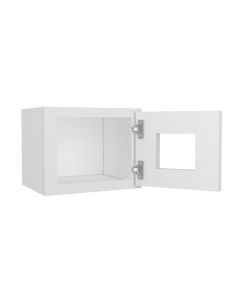 Key Largo White Wall Open Frame Glass Door Cabinet  15"W x 12"H Midlothian - RVA Cabinetry