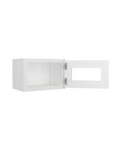 Key Largo White Wall Open Frame Glass Door Cabinet  18"W x 12"H Midlothian - RVA Cabinetry