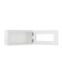 Key Largo White Wall Open Frame Glass Door Cabinet  21"W x 12"H Midlothian - RVA Cabinetry