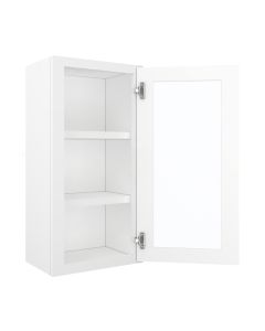 Key Largo White Wall Open Frame Glass Door Cabinet 18"W x 30"H Midlothian - RVA Cabinetry