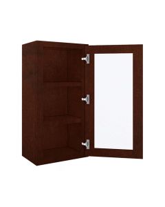 Wall Glass Door Cabinet with Finished Interior 18" x 36" Midlothian - RVA Cabinetry