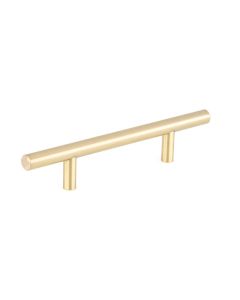 Satin Brass Contemporary Steel Pull 6-15/16 in Midlothian - RVA Cabinetry