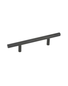 Matte Black Contemporary Steel Pull 6-15/16 in Midlothian - RVA Cabinetry