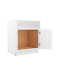 Craftsman White Shaker Vanity Sink Base Cabinet 27" Midlothian - RVA Cabinetry