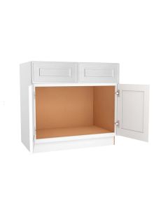 Craftsman White Shaker Vanity Sink Base Cabinet 36" Midlothian - RVA Cabinetry