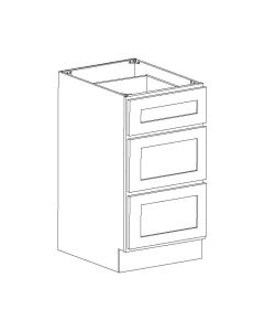Three Drawer Vanity Base Cabinet 18" Midlothian - RVA Cabinetry