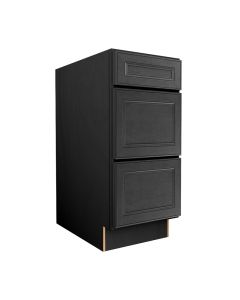 York Driftwood Grey Three Drawer Base Cabinet 12" Midlothian - RVA Cabinetry