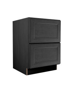 York Driftwood Grey Two Drawer Base Cabinet 24" Midlothian - RVA Cabinetry