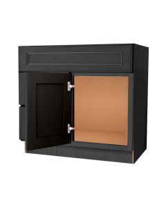 York Driftwood Grey Vanity Sink Base Drawer Left Cabinet 30"W Midlothian - RVA Cabinetry