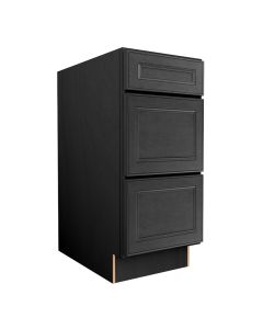York Driftwood Grey Vanity Three Drawer Base Cabinet 15"W Midlothian - RVA Cabinetry