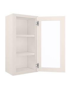 York Linen Wall Open Frame Glass Door Cabinet 18"W x 30"H Midlothian - RVA Cabinetry