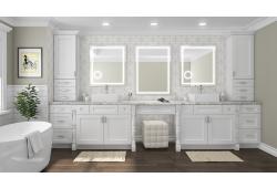 Colorado White Shaker Bath Vanities Midlothian - RVA Cabinetry